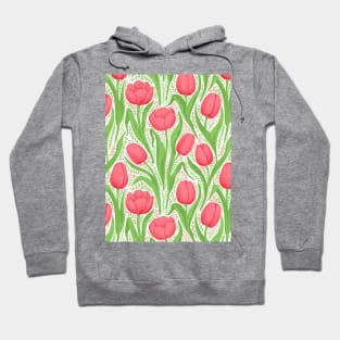 Tulips in red and green Hoodie